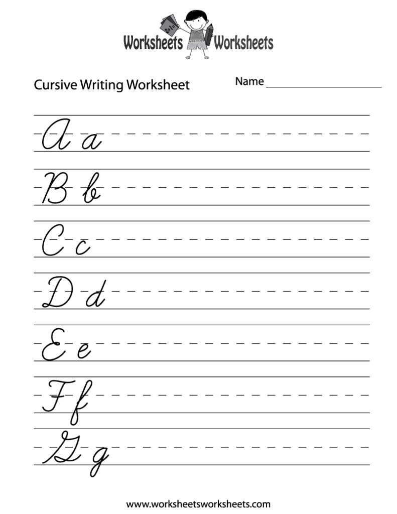 Capital Letters Cursive Writing Worksheets Printable