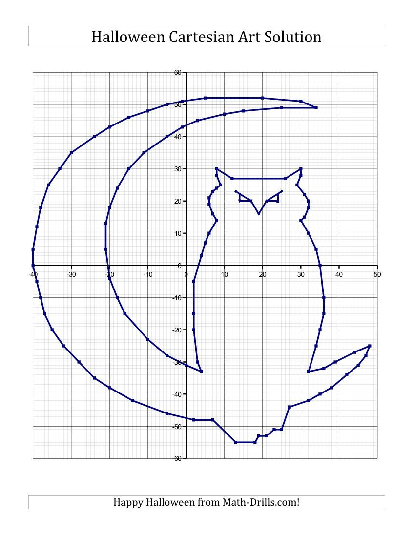 Cartesian Art Halloween Owl Halloween Math Worksheet