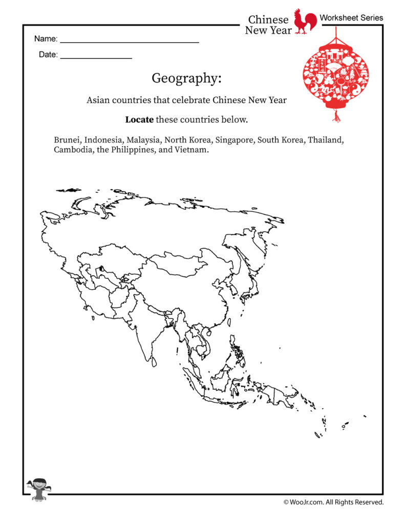 Chinese New Year Geography Worksheet | Woo! Jr. Kids Activities