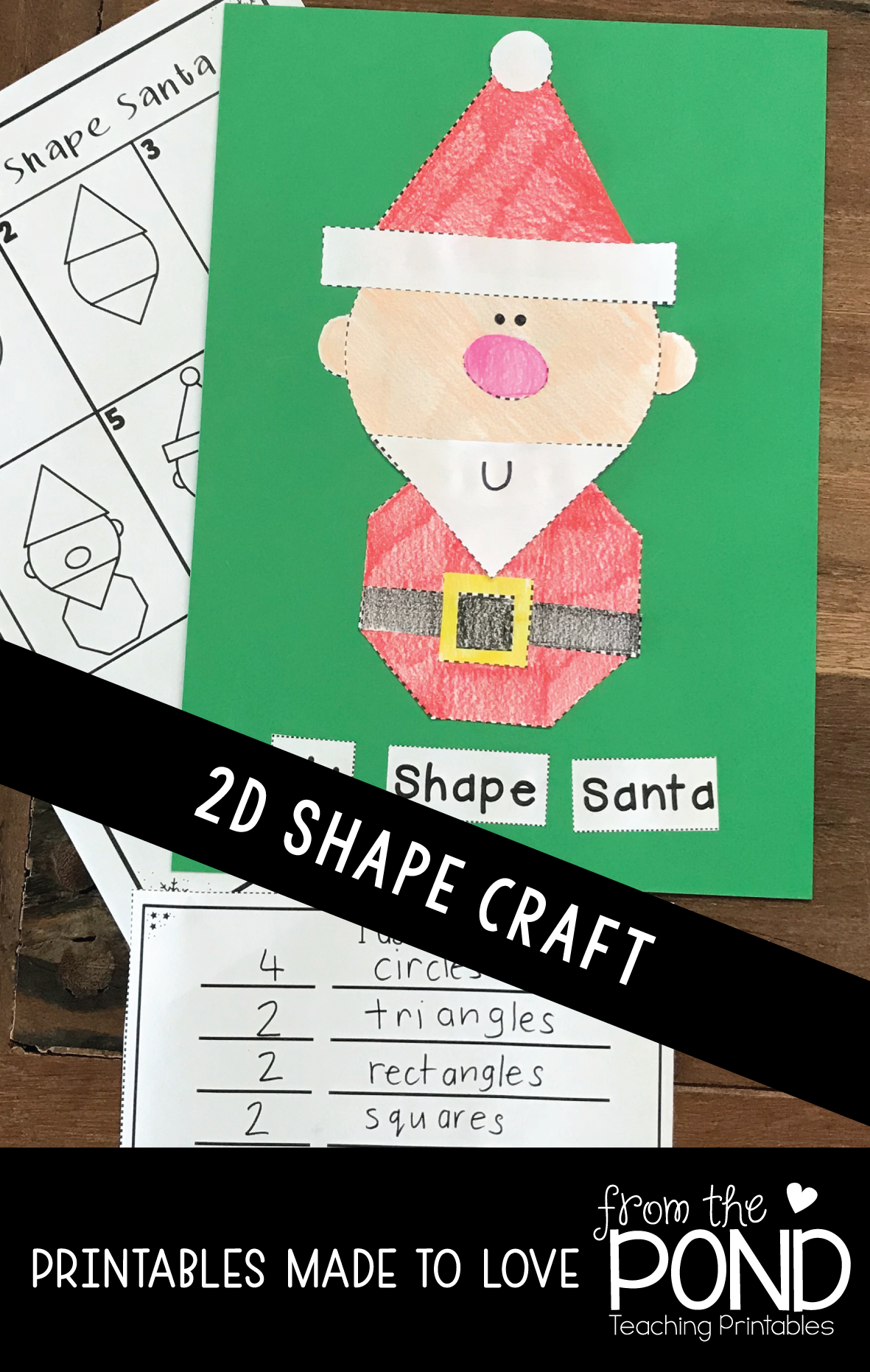 Christmas 2D Shape Paper Crafts | Christmas Kindergarten