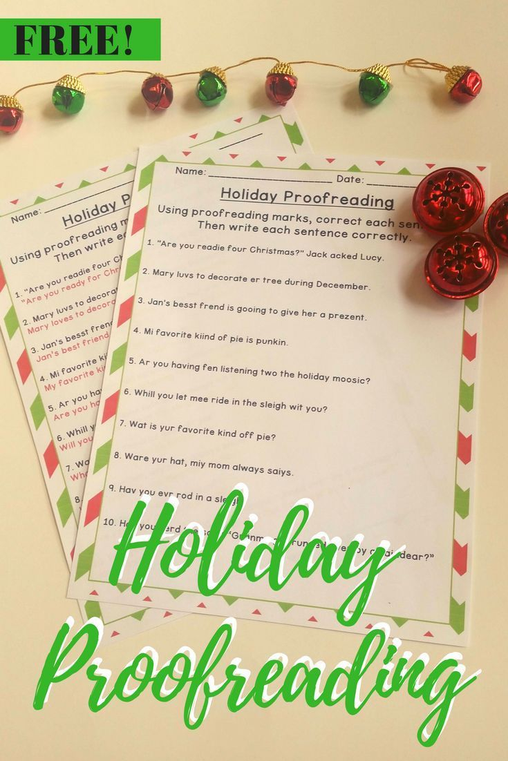 Christmas Activities Sentence Editing | Proofreading