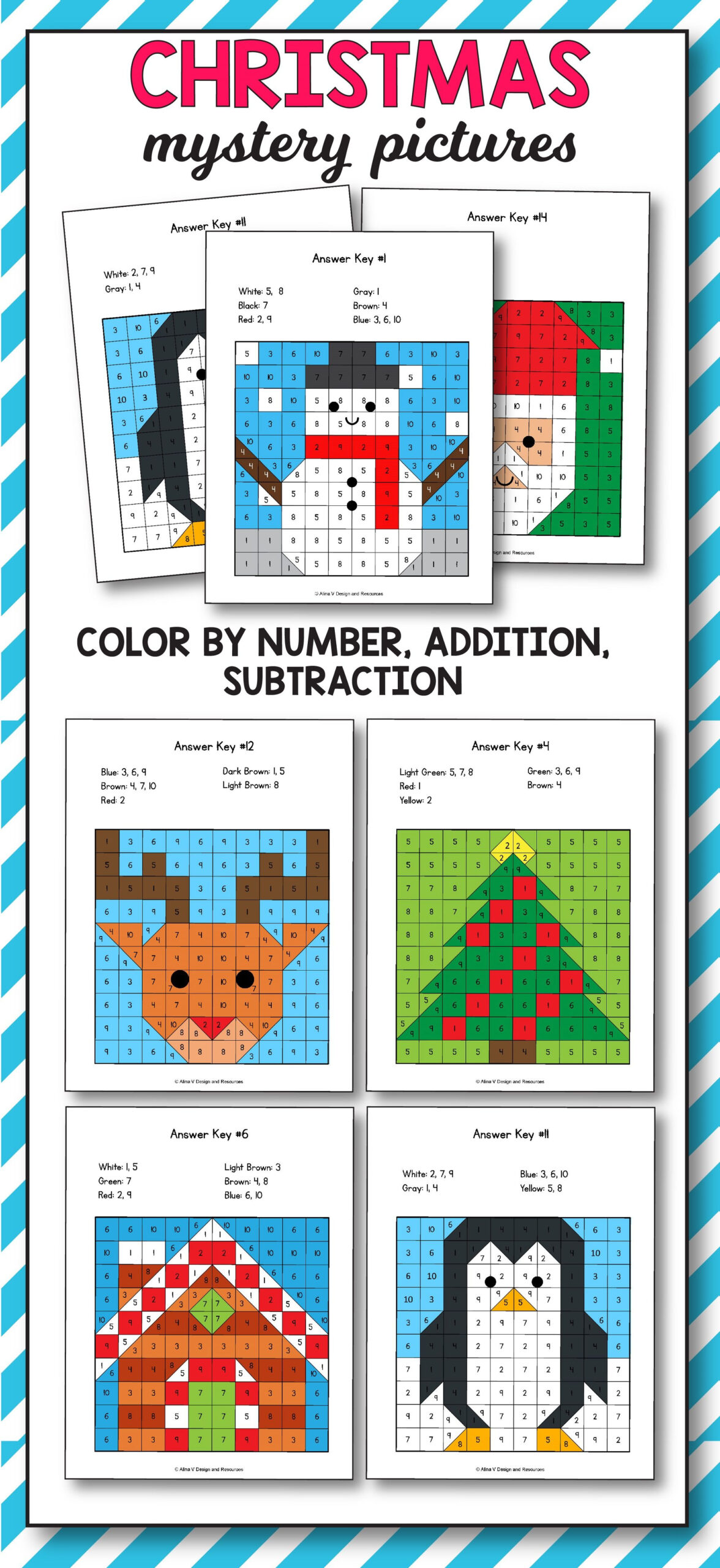 Christmas Addition And Subtraction | Christmas Math Mystery