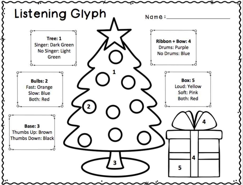 Christmas And Chanukah Listening Glyphs For Elementary Music
