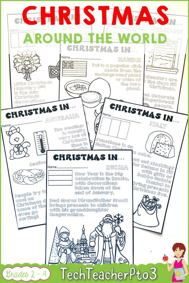 Christmas Around The World Coloring Notes | Holiday Lessons