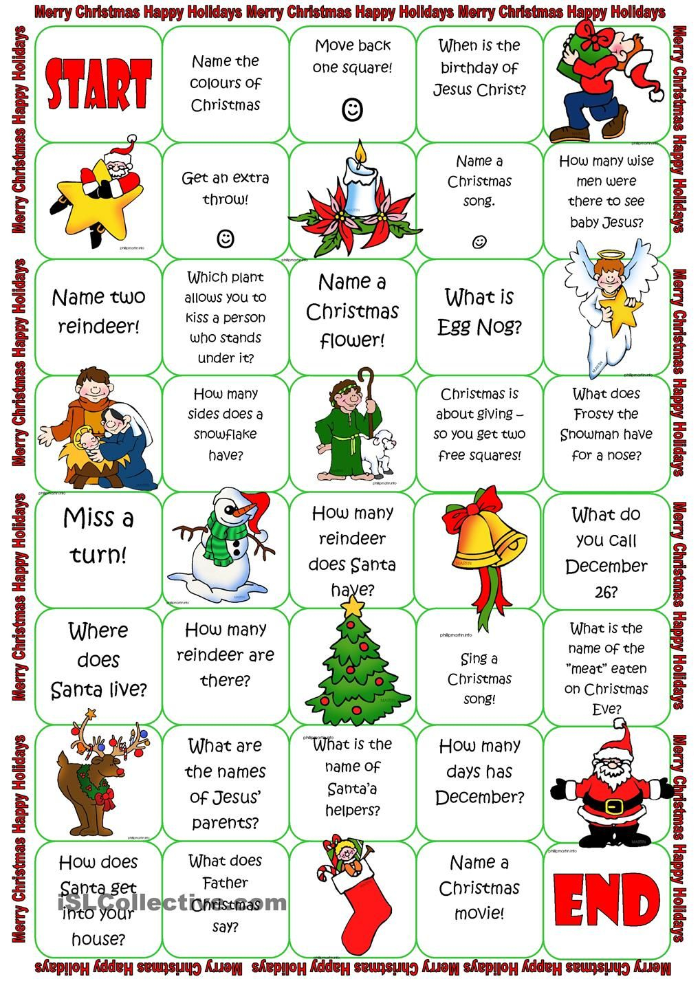 Christmas Board Game | Christmas Board Games, Christmas