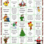 Christmas Board Game Worksheet   Free Esl Printable