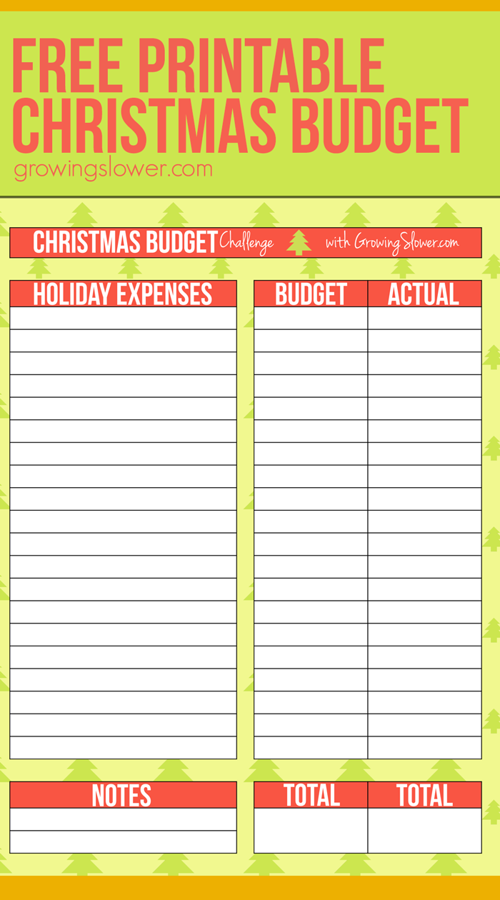 Christmas Budget Worksheet Printable | Christmas On A Budget