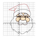 Christmas Cartesian Art Santa (D) Christmas Math Worksheet