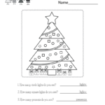 Christmas Classification Worksheet   Free Kindergarten