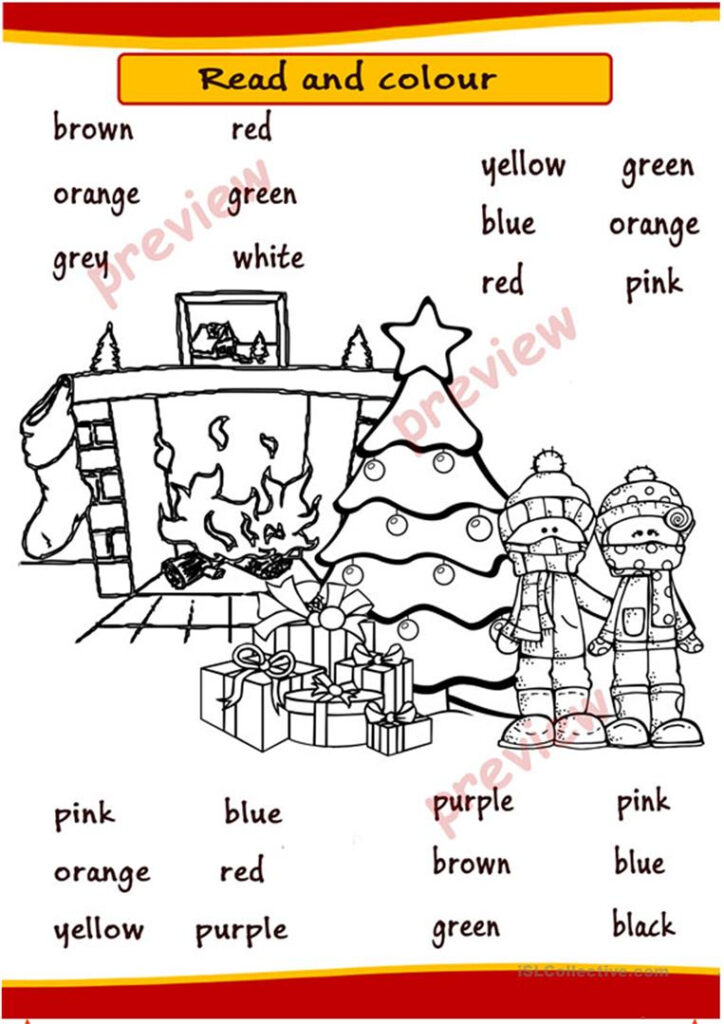 Christmas Coloring Pages   English Esl Worksheets For