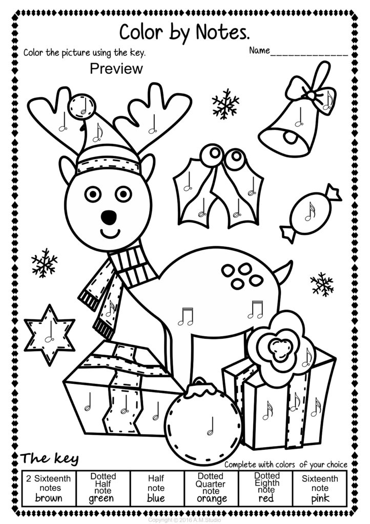 Christmas Colormusic Pack | Christmas Music Activities Christmas Colormusic Pack | Christmas Music Activities