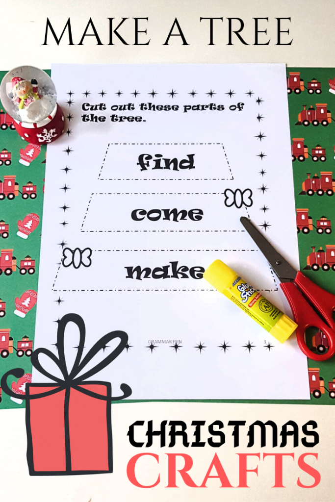 Christmas Crafts Freebie | Regular And Irregular Verbs, Free