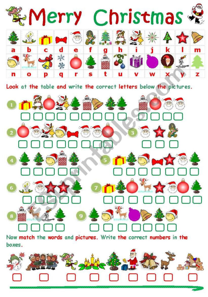 Christmas Cryptogram   Esl Worksheetjecika