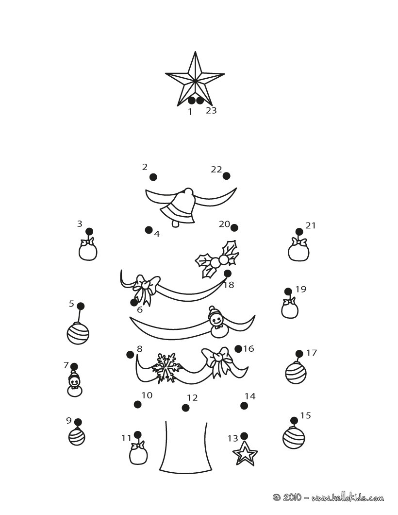 Free Christmas Connect The Dots Worksheets Printable