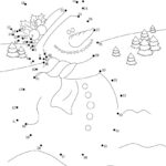 Christmas Dot To Dot   Snowman For Xmas | Christmas Coloring