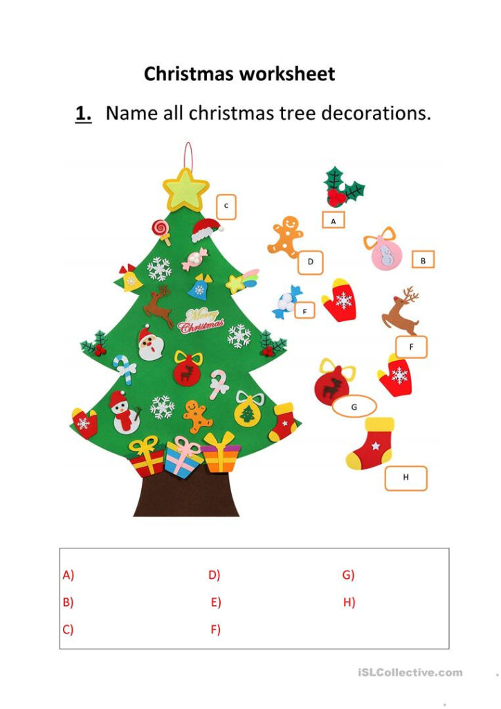 Christmas   English Esl Worksheets For Distance Learning And