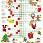 Christmas Fun   Crossword Worksheet   Free Esl Printable