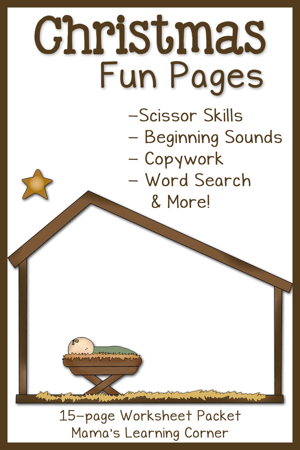Christmas Fun Pages: Free 15-Page Worksheet Set - Mamas
