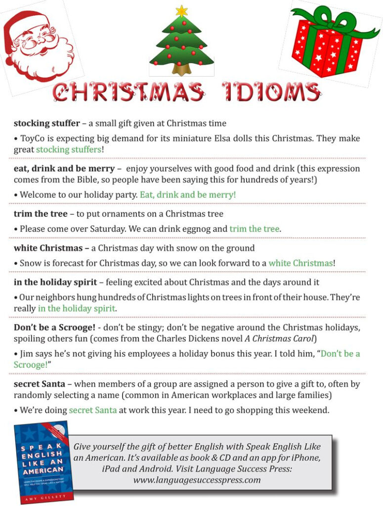 Christmas Idioms To Get You In The Holiday Spirit