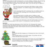 Christmas In English Speaking Countries Worksheets English