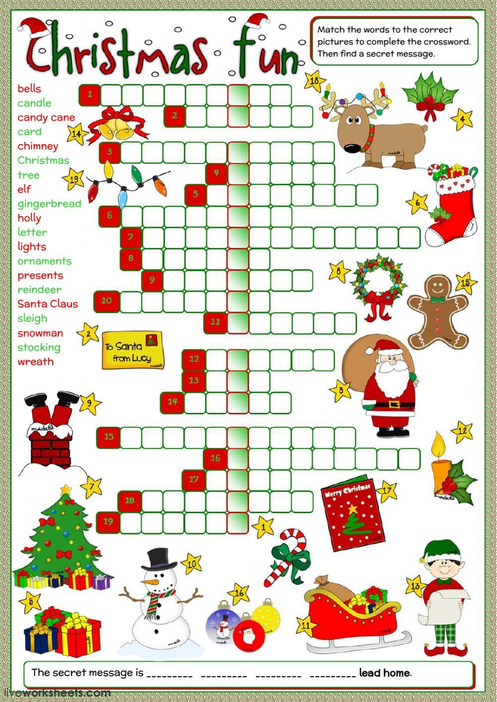 Christmas Interactive And Downloadable Worksheet. You Can Do