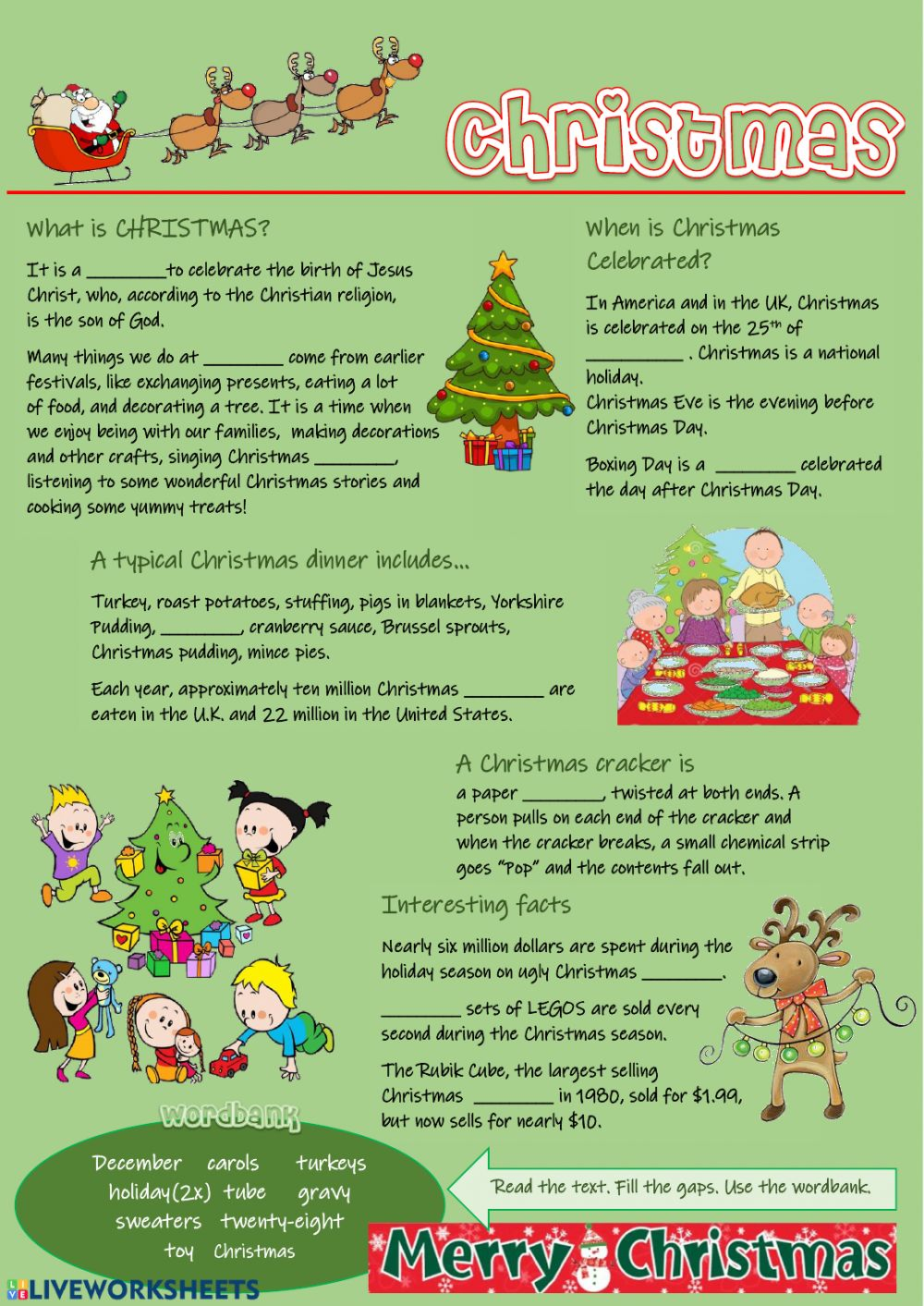 Christmas Interactive Worksheet