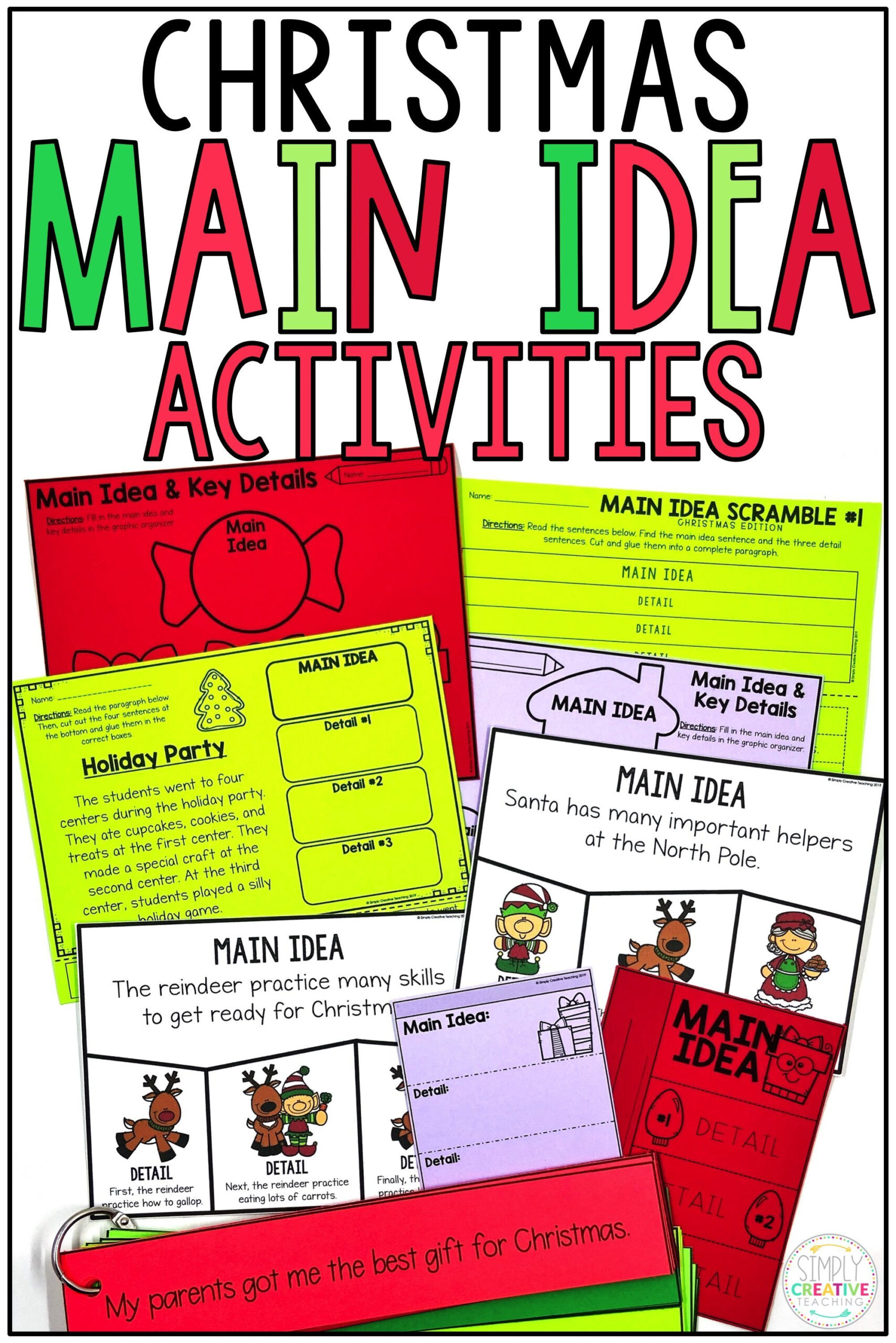 Christmas Main Idea Worksheets