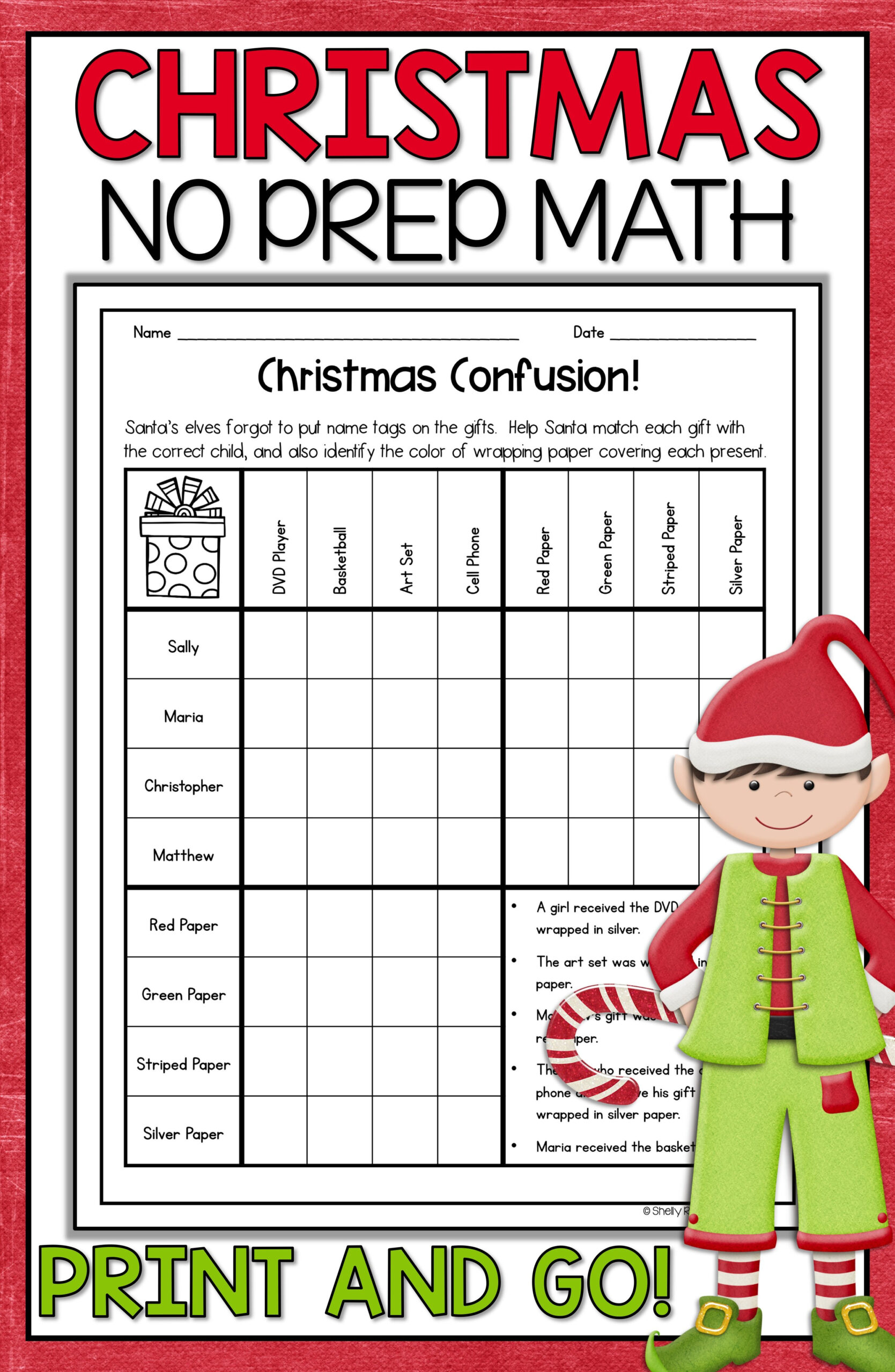 Free Christmas Math Worksheets 3rd Grade