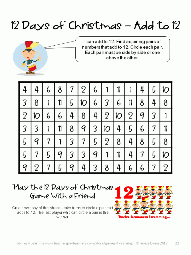 Christmas Math Activities   Games, Puzzles And Brain Teasers