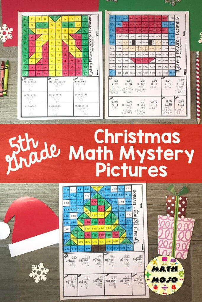 Christmas Math Mystery Picture, Colornumber Activities