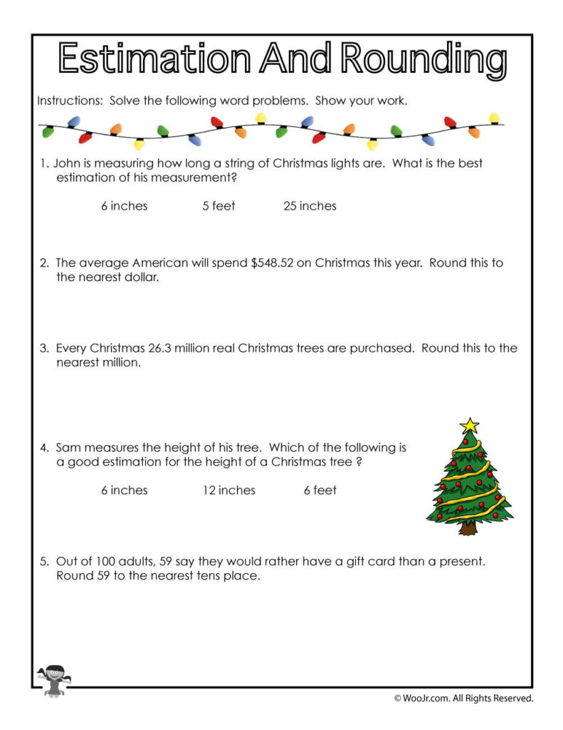 Christmas Math Rounding | Woo! Jr. Kids Activities