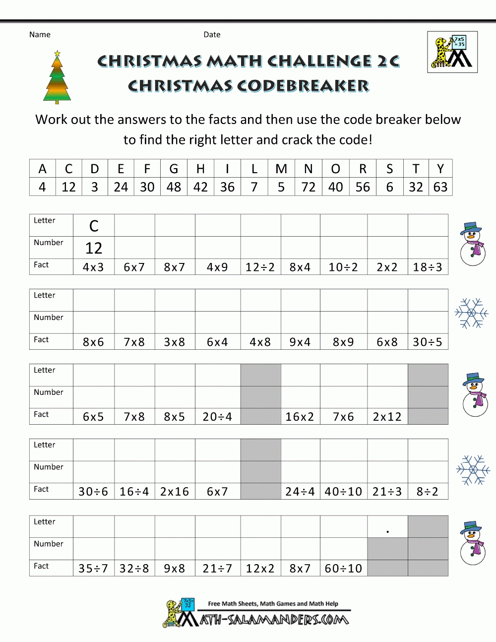 fun christmas worksheets for 4th grade alphabetworksheetsfreecom