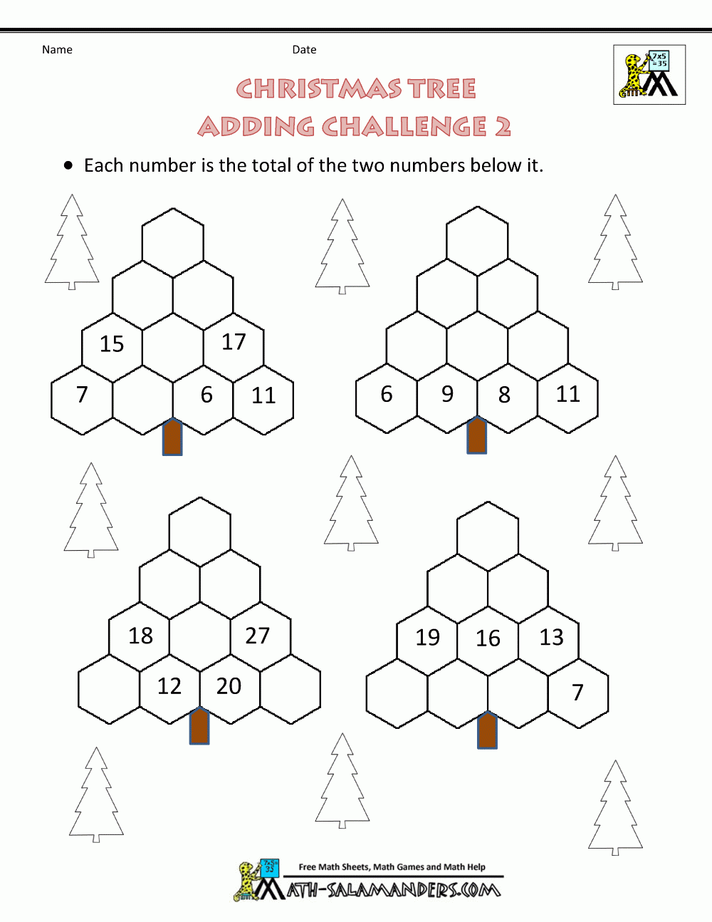 Christmas Math Worksheets