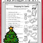 Christmas Math Worksheets Middle School Christmas Math