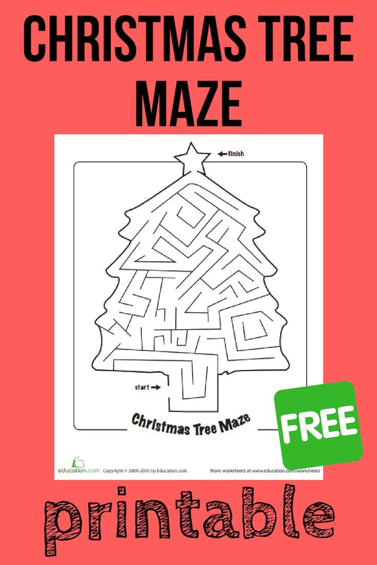 Christmas Maze | Christmas Maze, Christmas Worksheets