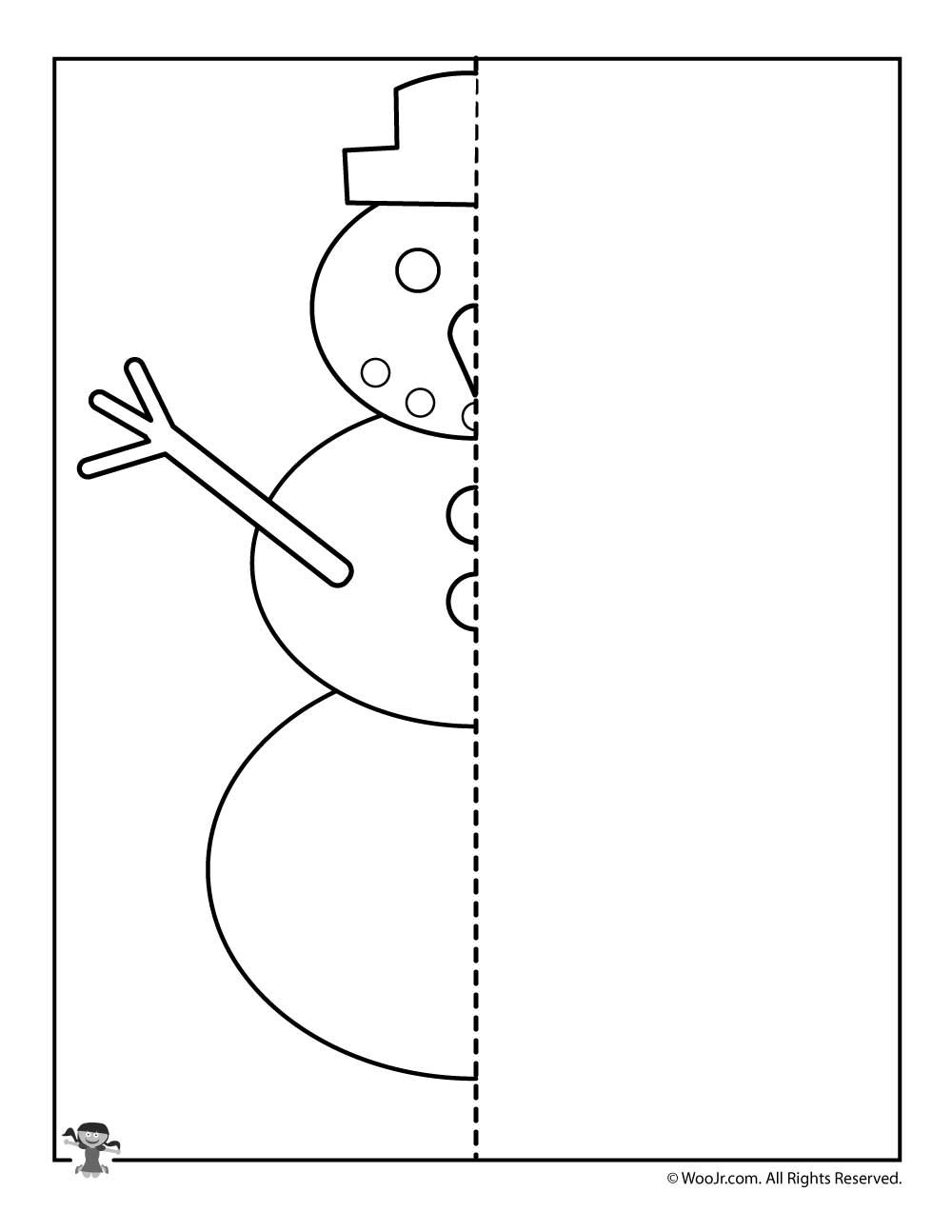 Christmas Mirror Drawing Worksheets | Woo! Jr. Kids