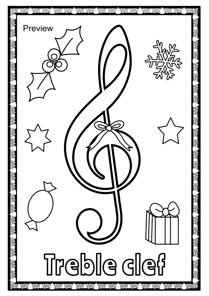 Christmas Musical Posters For Coloring | Christmas Music