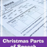 Christmas Parts Of Speech (Grammar) Worksheets  Nouns, Verbs