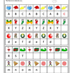 Christmas Pattern And Letter Recognition Worksheet | Woo! Jr