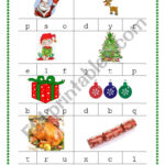 Christmas Phonics   Match Initial Sound To The Picture   Esl