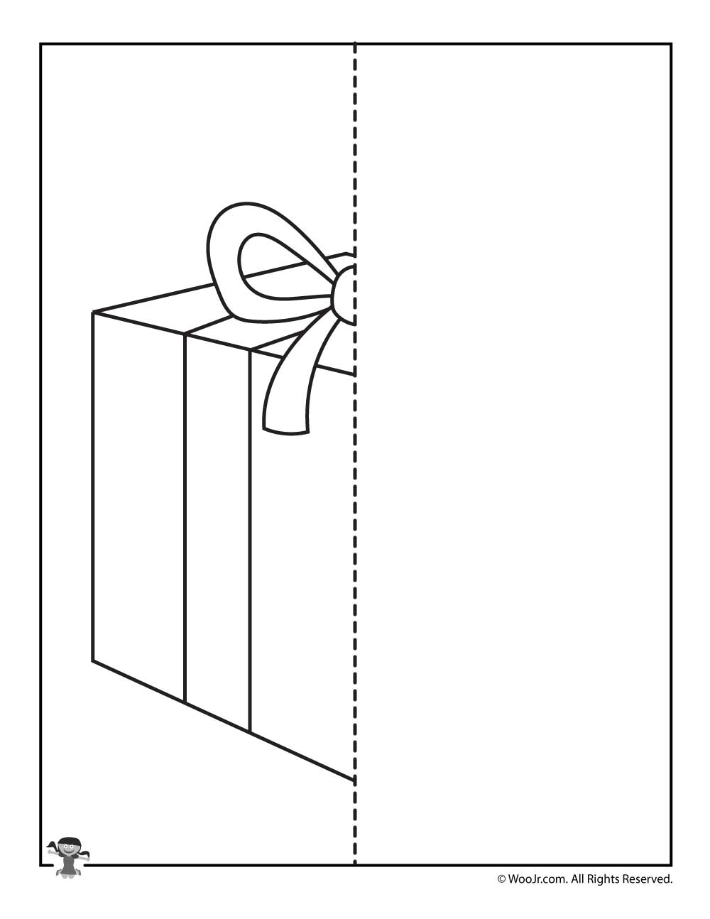 Christmas Present Symmetry Drawing Worksheet | Woo! Jr. Kids