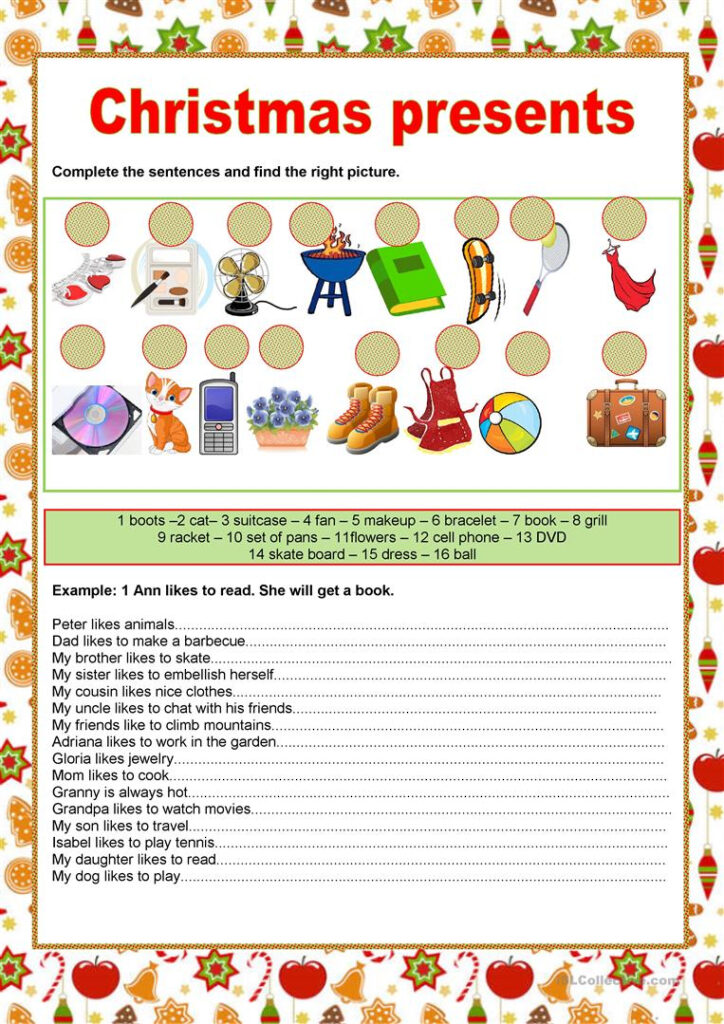 Christmas Presents   English Esl Worksheets For Distance