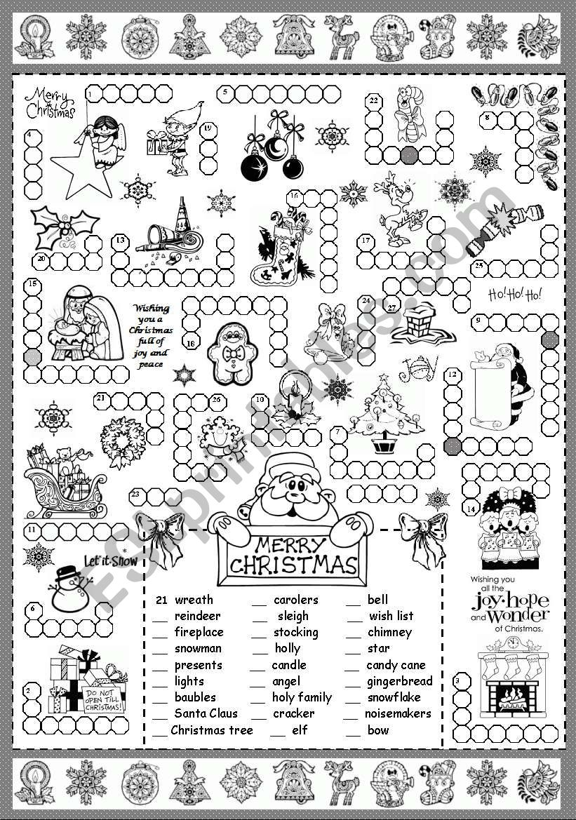 Christmas Puzzle - Esl Worksheetsilvanija