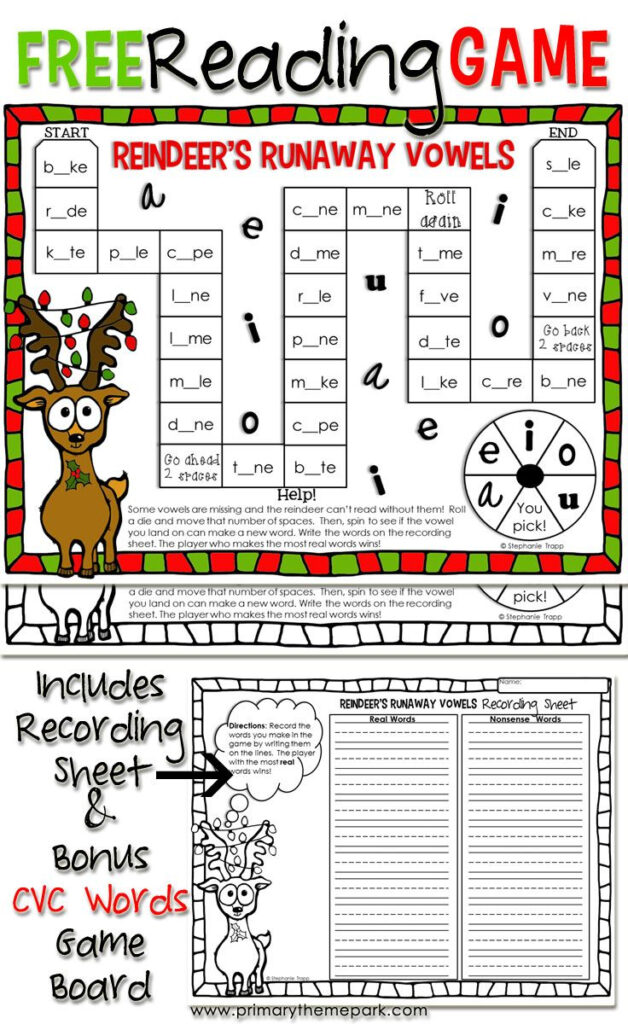 Christmas Reading Game Printable | Christmas Reading