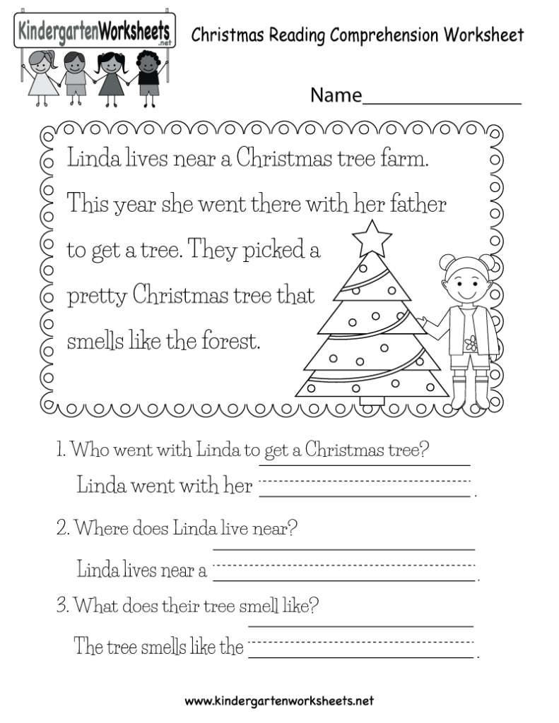 Christmas Reading Worksheet Free Kindergarten Holiday Christmas Reading Worksheet Free Kindergarten Holiday