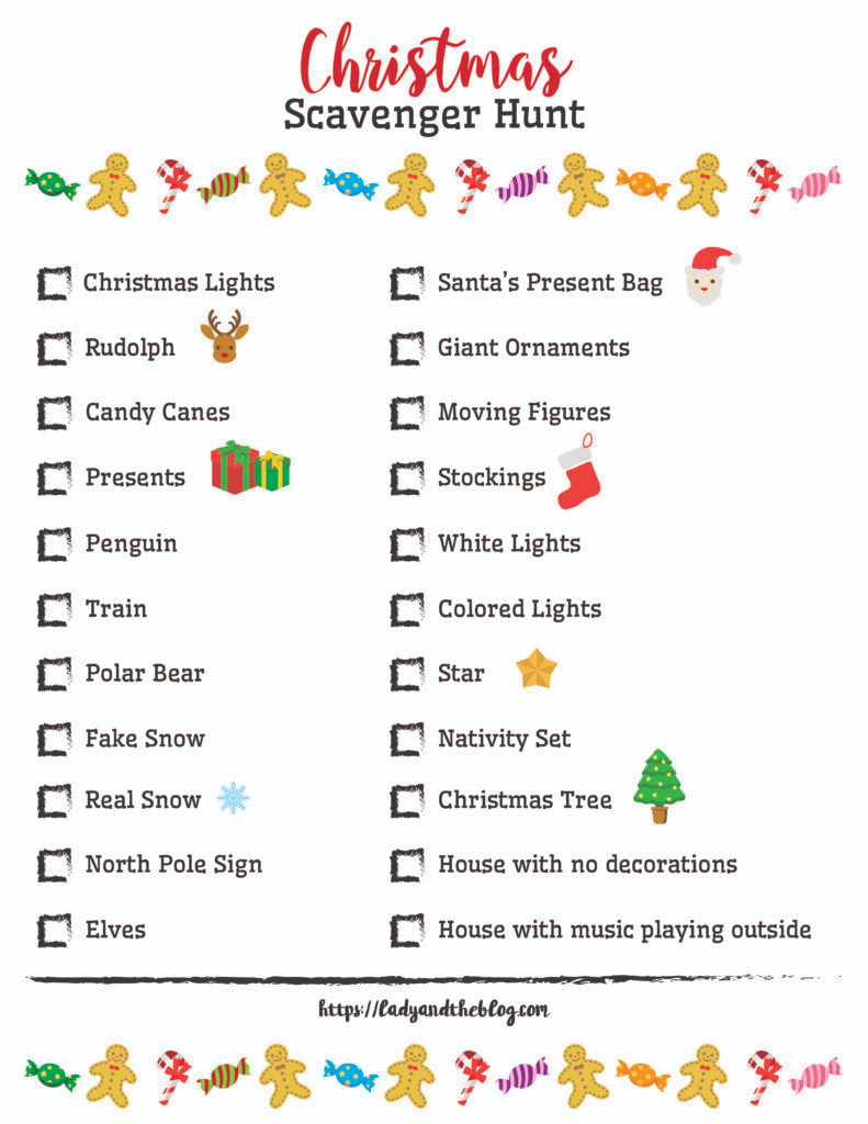 Christmas Scavenger Hunt Ideas - Free Printables For The