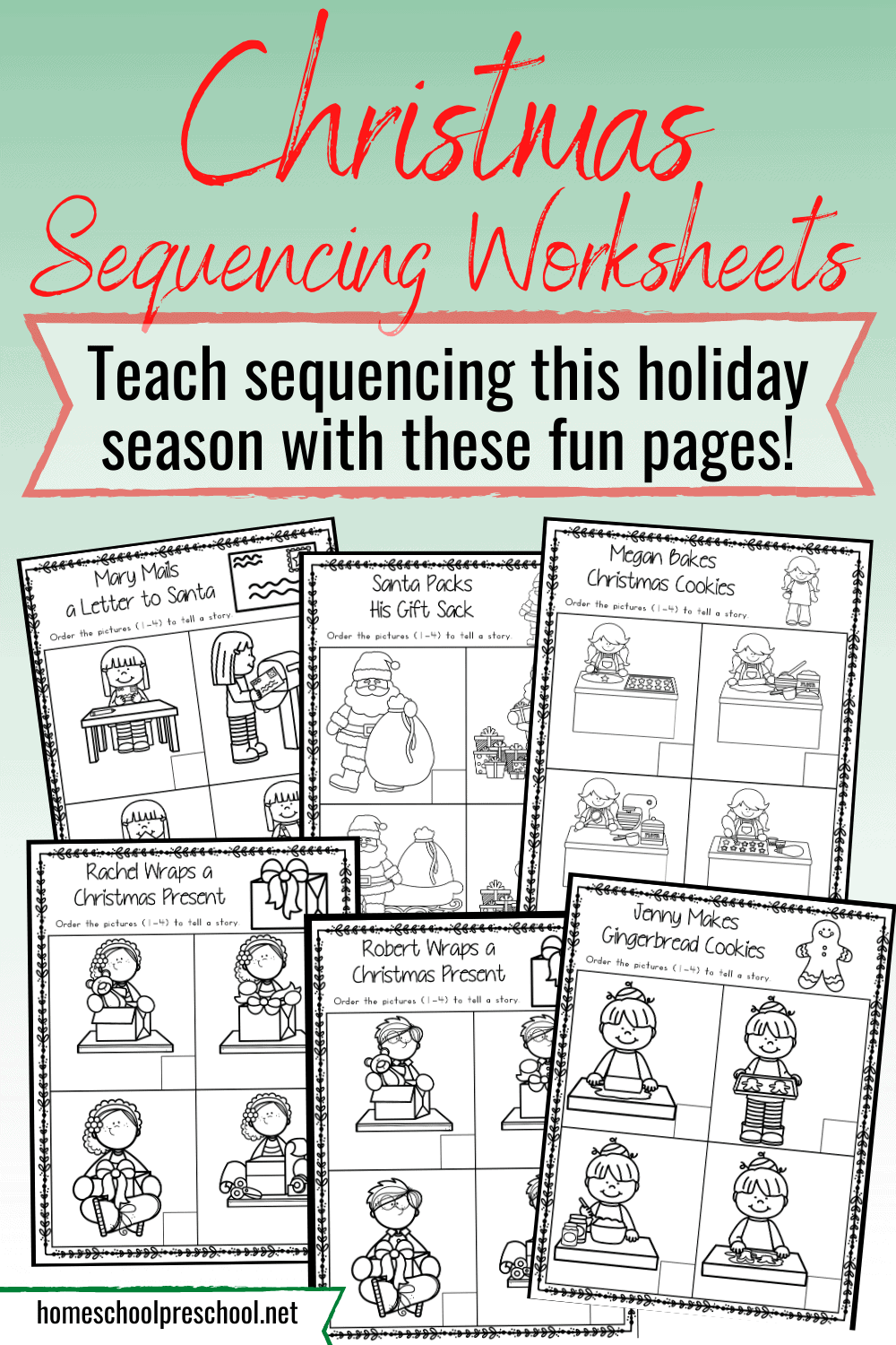 Christmas Story Sequence Worksheets
