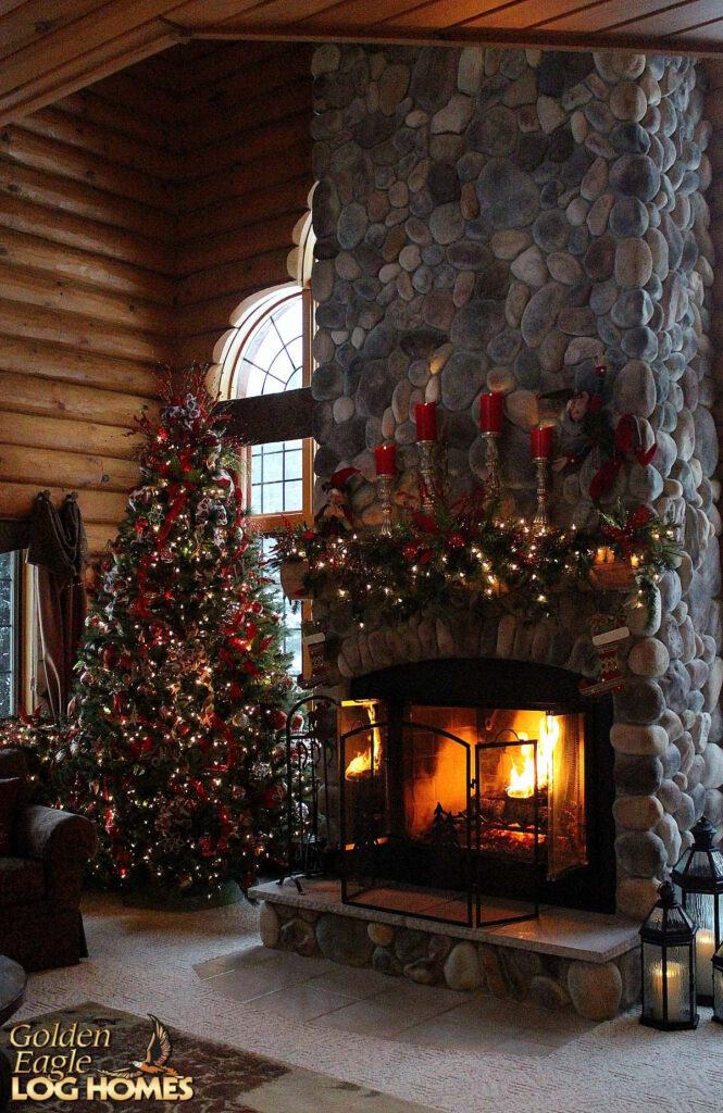 Christmas #snow #holidays #loghome #logcabin #loghomes