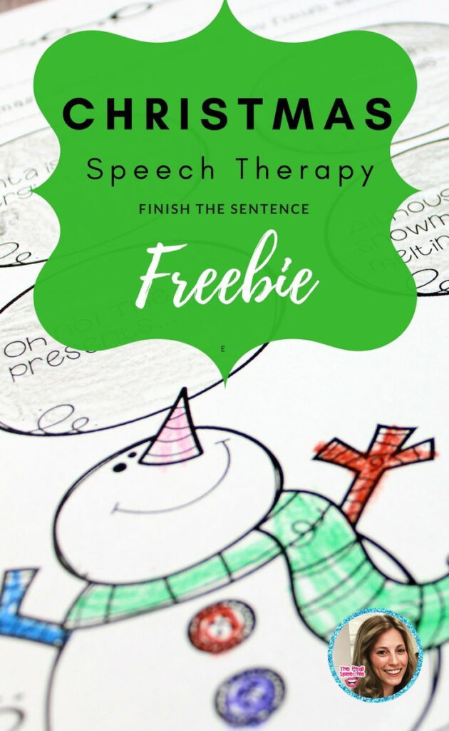 Christmas Speech Therapy Freebie! Finish The Sentence
