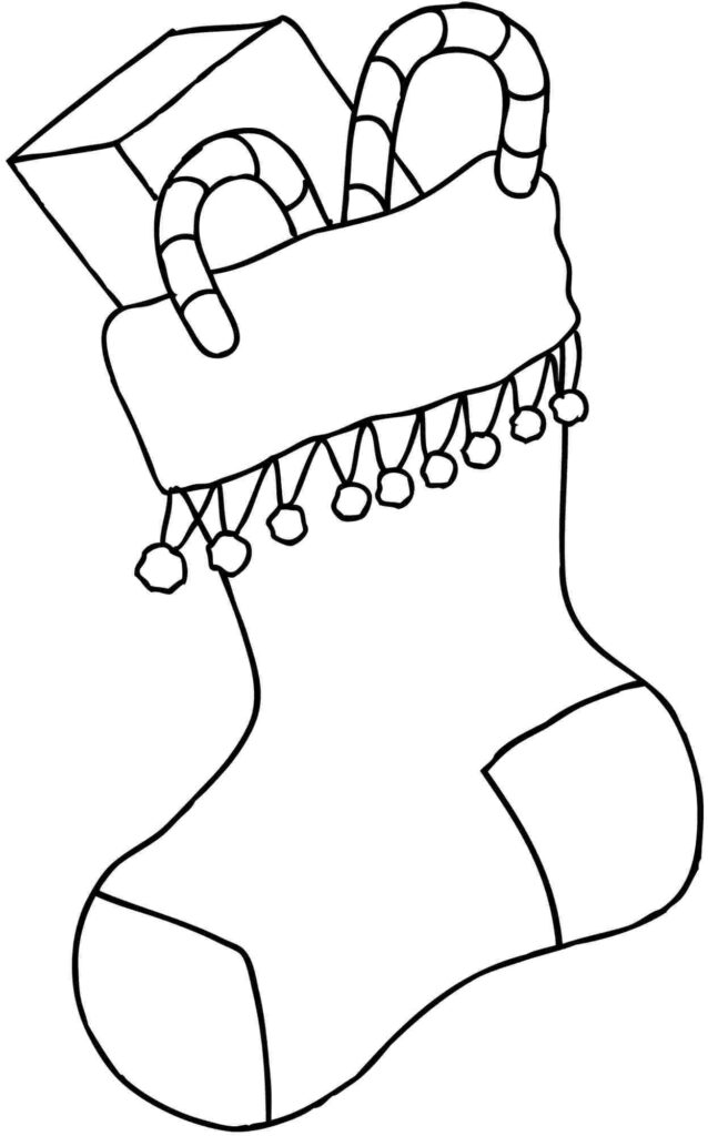 Christmas Stocking Coloring Best For Kids Socks Candy Canes